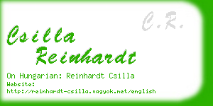 csilla reinhardt business card